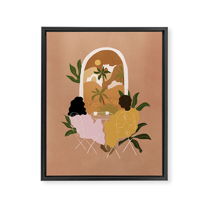 Morning Coffee Framed Canvas Print Gallery Image 3