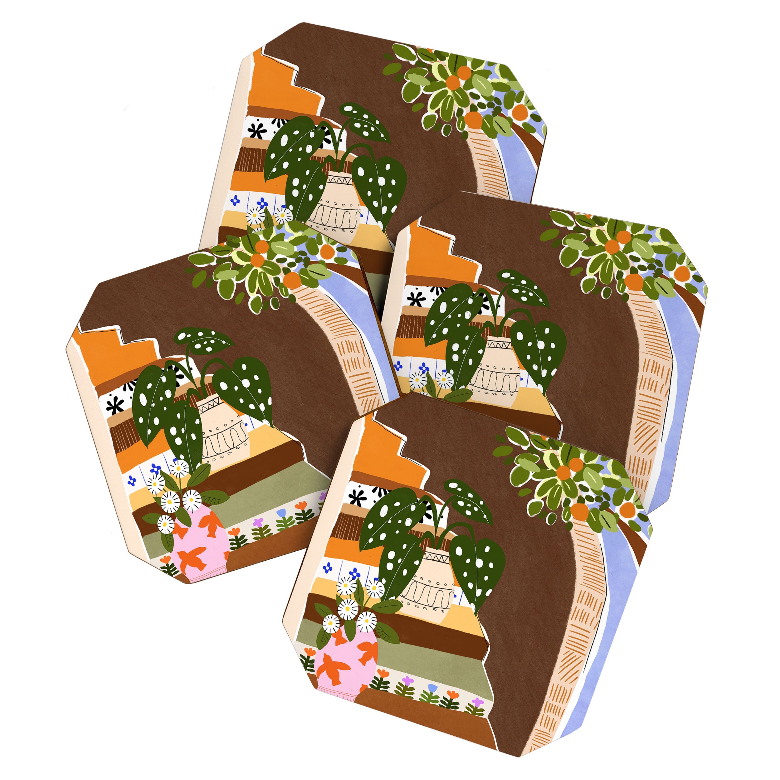Orange Tree Blue Sky Coaster Gallery Image 1