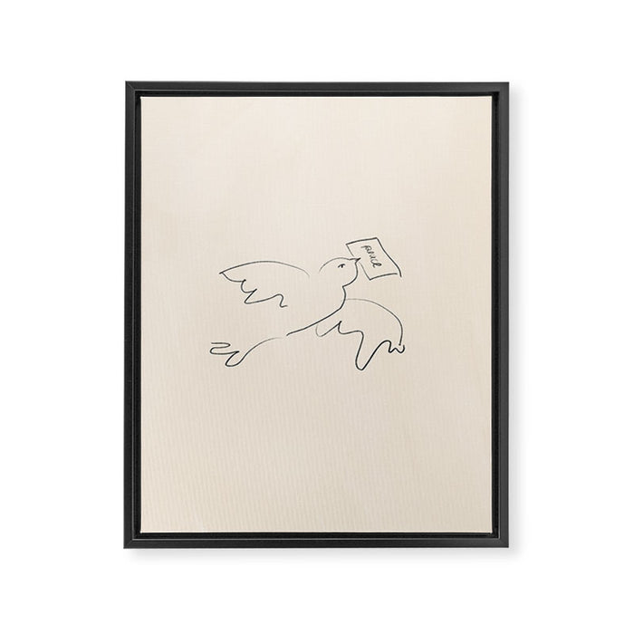 peace bird Framed Canvas Print Gallery Image 1