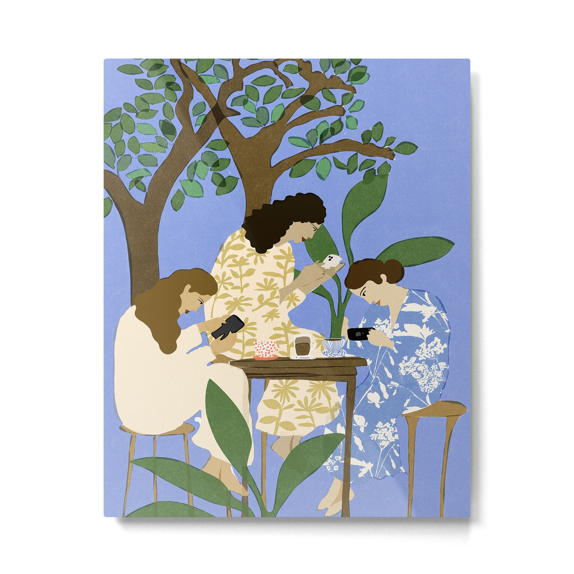 People used to talk to each other Metal Print Gallery Image 4