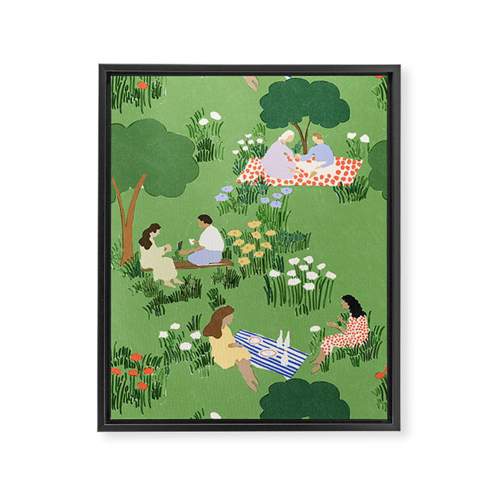 Picnic Framed Canvas Print Gallery Image 1