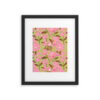 Pink Floral Pattern Framed Art Print Gallery Image 5