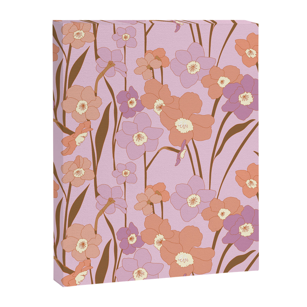 Purple Daffodil Pattern Canvas Print Gallery Image 6