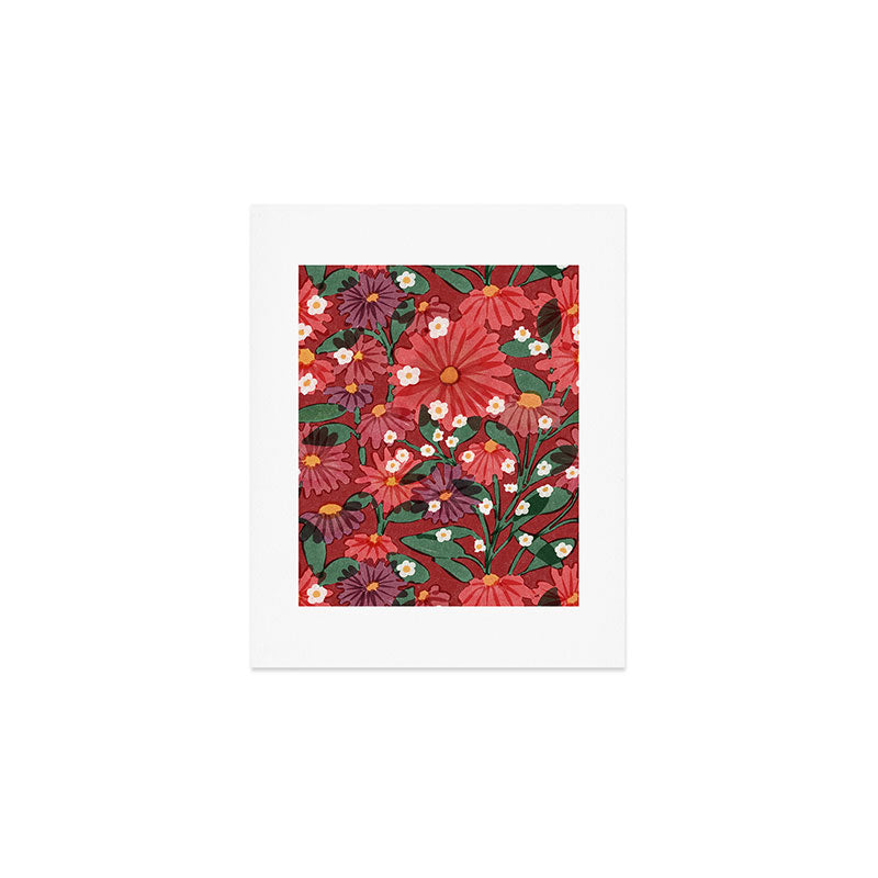 red garden Art Print Gallery Image 1