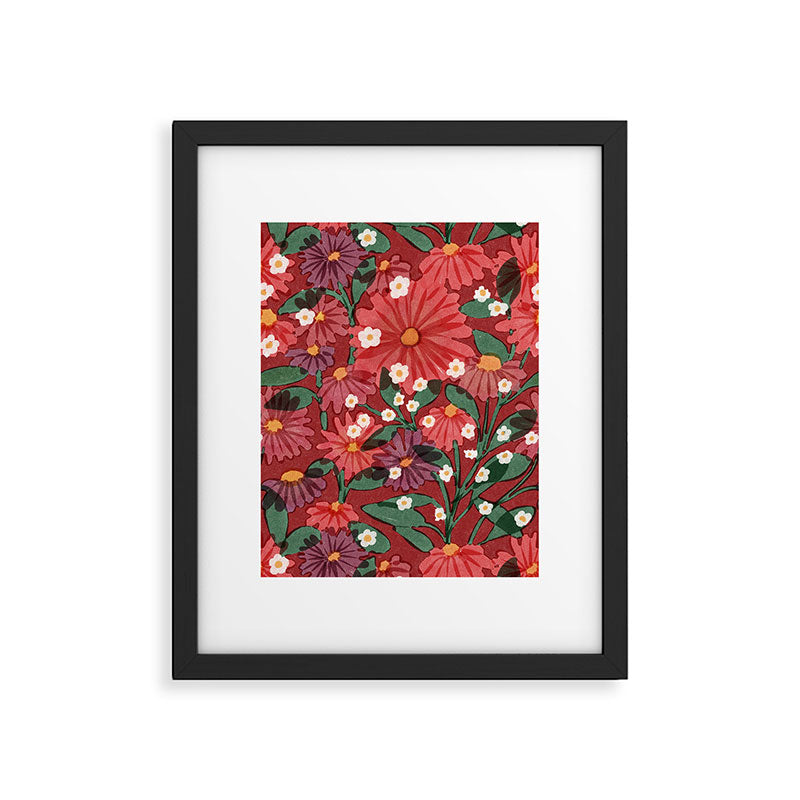 red garden Framed Art Print Gallery Image 5