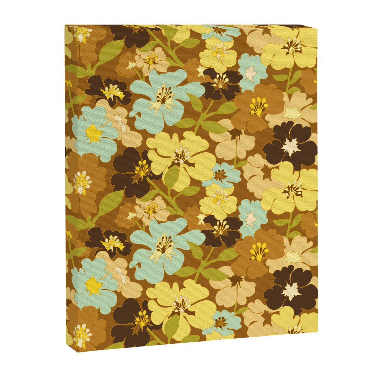 Retro Floral Pattern Canvas Print Gallery Image 6