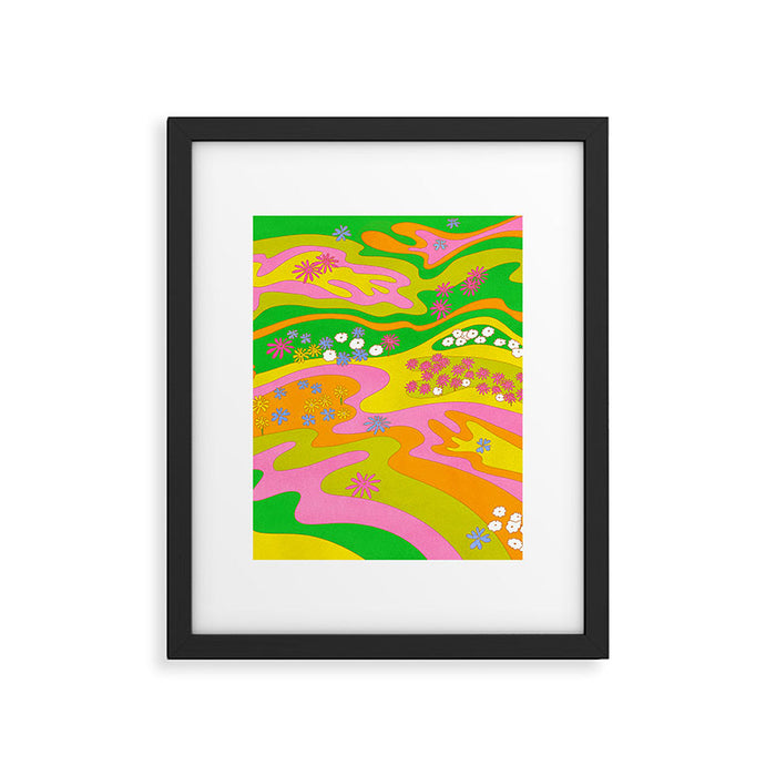 Sixties Landscape Framed Art Print Gallery Image 1