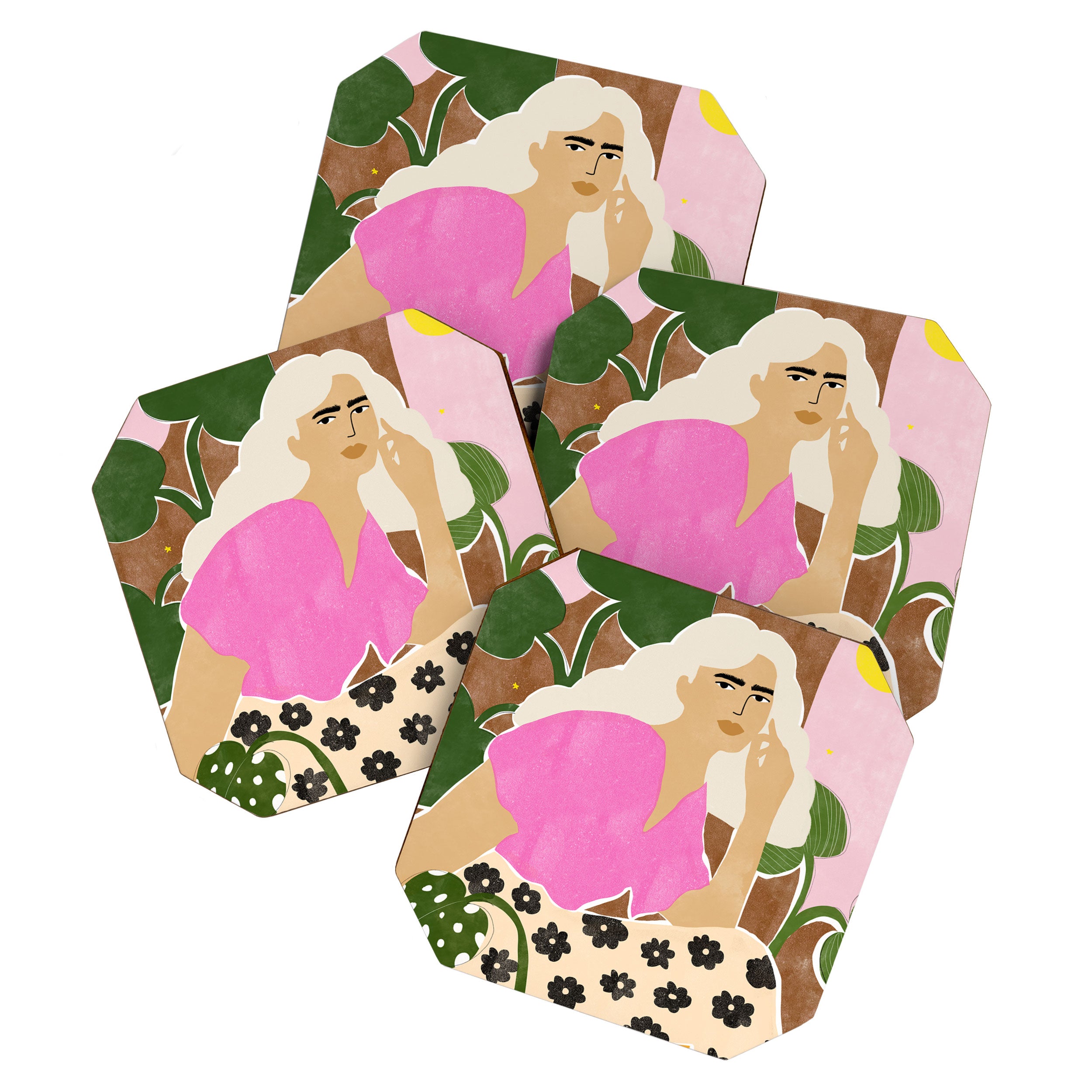 Spending time with my plants Coaster Gallery Image 1