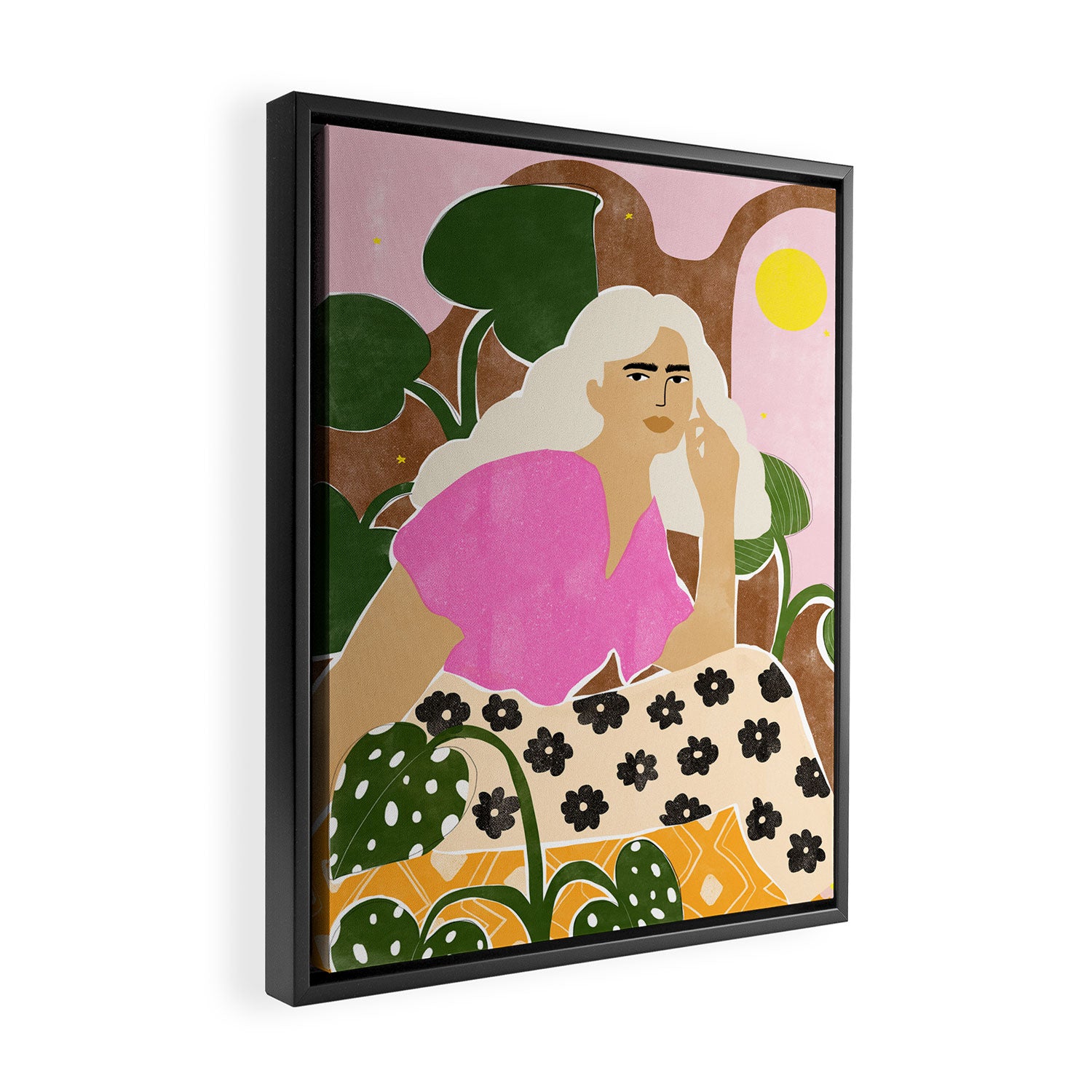 Spending time with my plants Framed Canvas Print Gallery Image 2