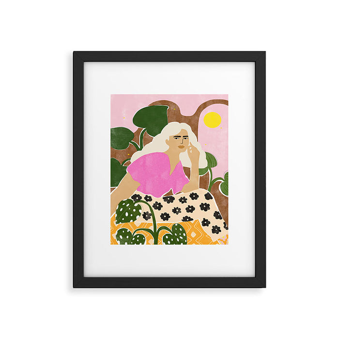 Spending time with my plants Framed Art Print Gallery Image 1