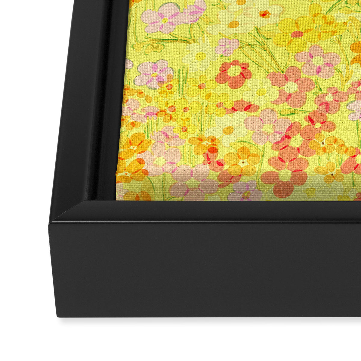Summer Garden (Yellow) Framed Canvas Print Gallery Image 3