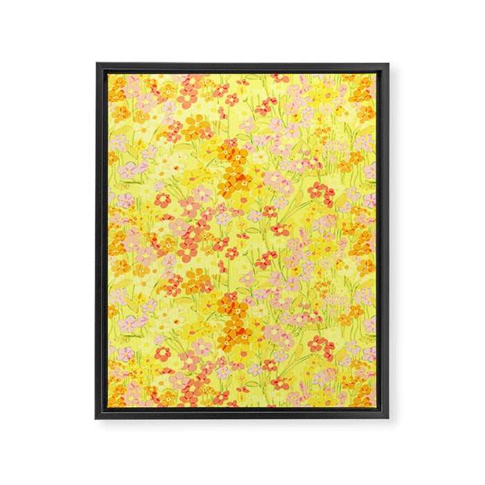 Summer Garden (Yellow) Framed Canvas Print Gallery Image 1