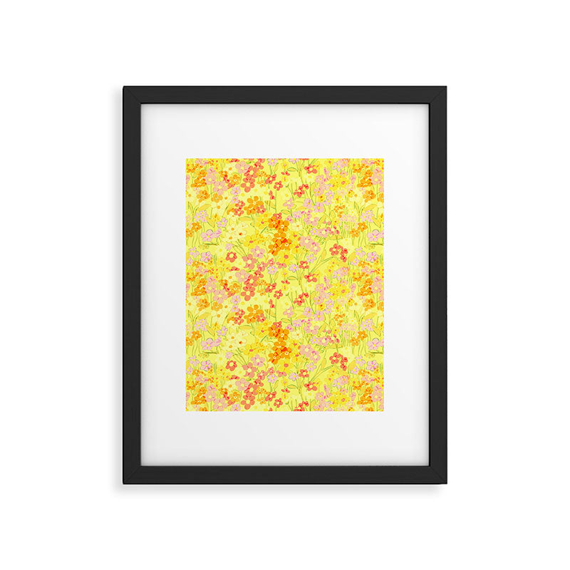Summer Garden (Yellow) Framed Art Print Gallery Image 5