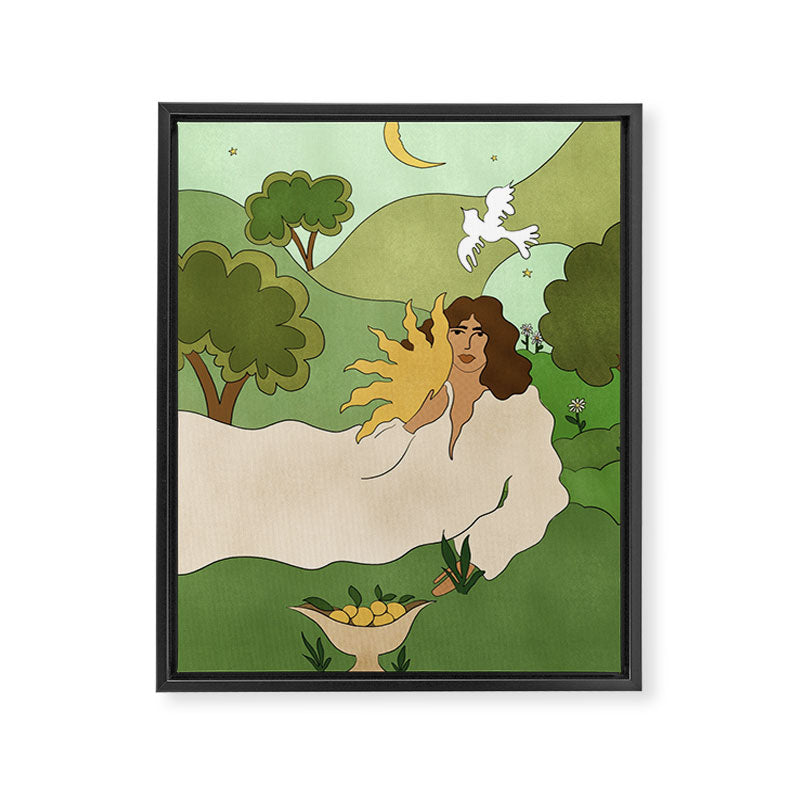 Sun in her hands Framed Canvas Print Gallery Image 6