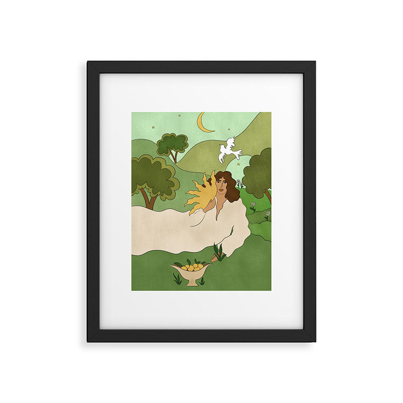 Sun in her hands Framed Art Print Gallery Image 4