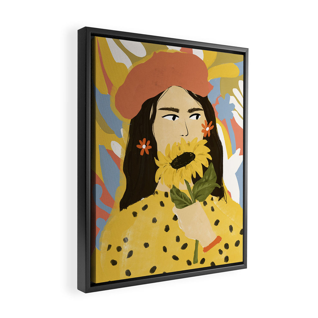 Sunflowers In Your Face Framed Canvas Print Gallery Image 2
