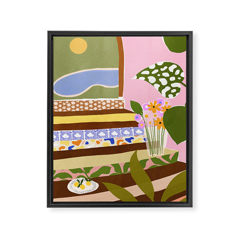 Swimming Pool Framed Canvas Print Gallery Image 3
