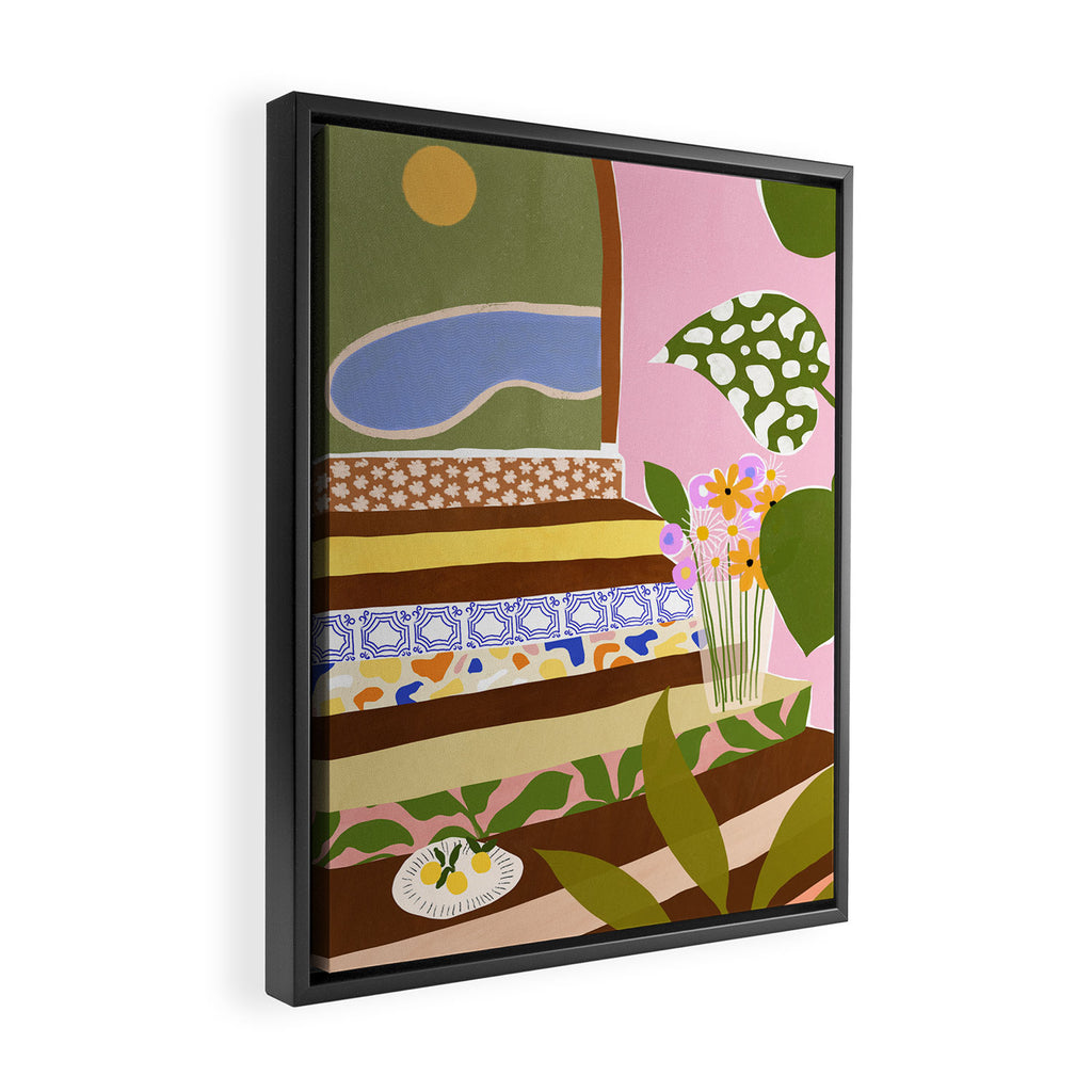 Swimming Pool Framed Canvas Print Gallery Image 2