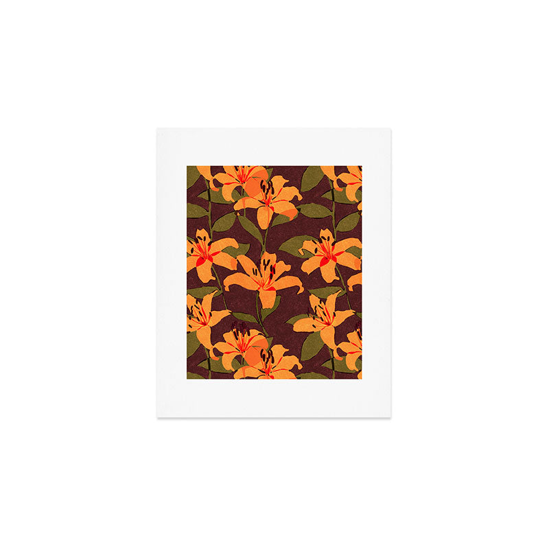 Tiger Lily (BROWN) Art Print Gallery Image 1