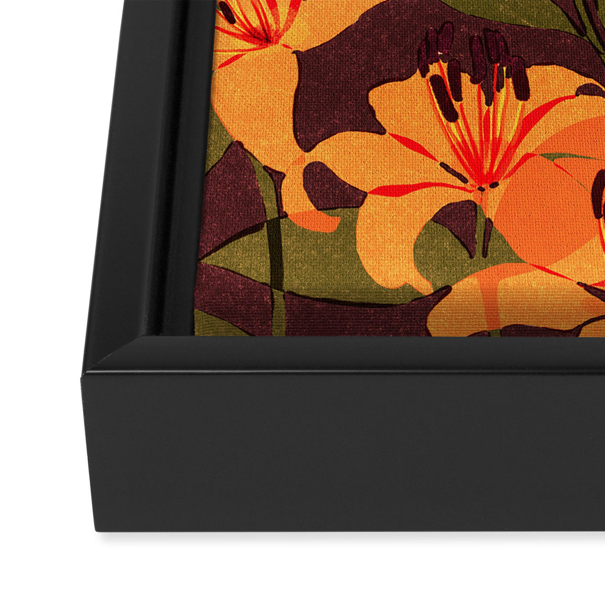 Tiger Lily (BROWN) Framed Canvas Print Gallery Image 3