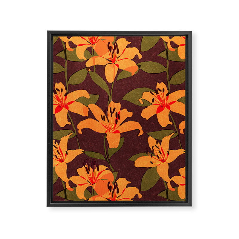 Tiger Lily (BROWN) Framed Canvas Print Gallery Image 6