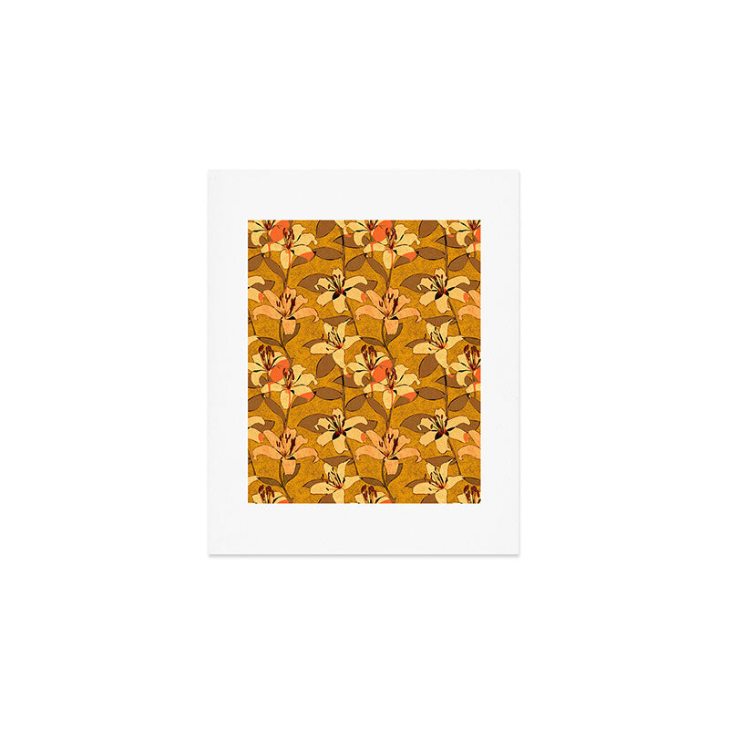 Tiger Lily (ORANGE-RED) Art Print Gallery Image 1
