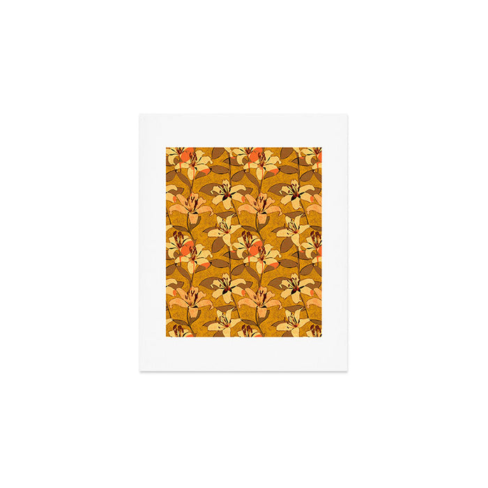 Tiger Lily (ORANGE-RED) Art Print Gallery Image 1