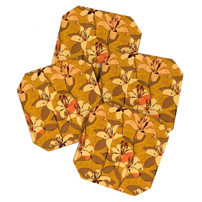Tiger Lily (ORANGE-RED) Coaster Gallery Image 1