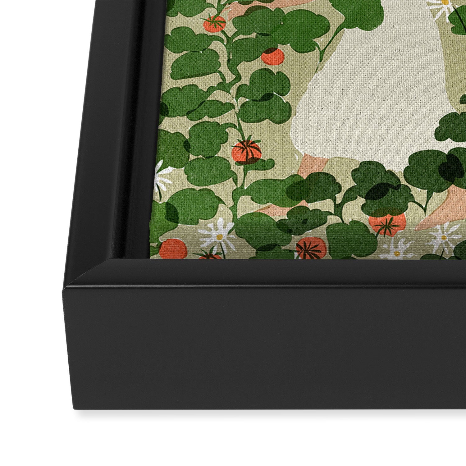 Tomato Girl Summer (BEIGE) Framed Canvas Print Gallery Image 3