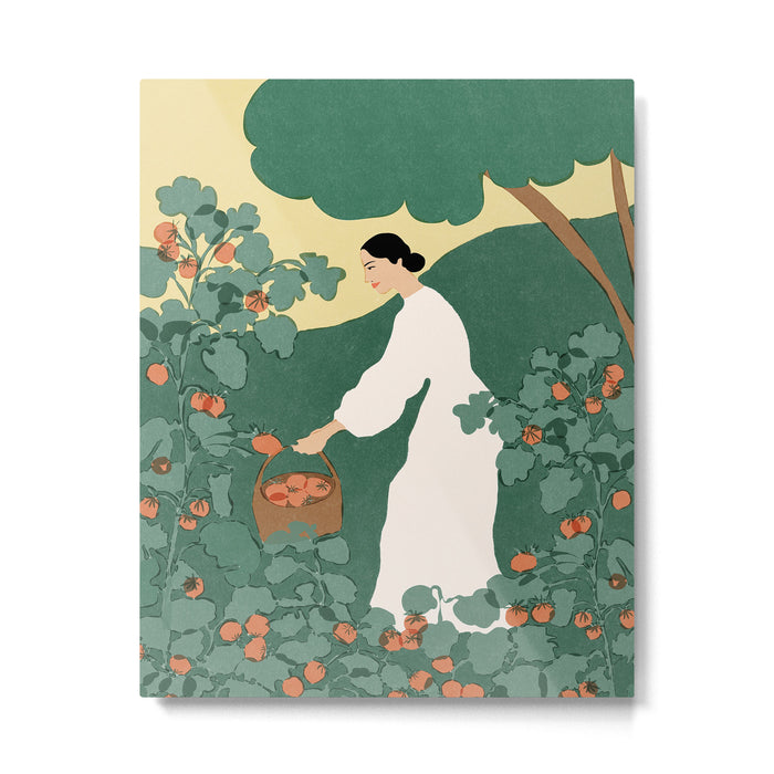 Tomato Girl Summer Metal Print Gallery Image 1