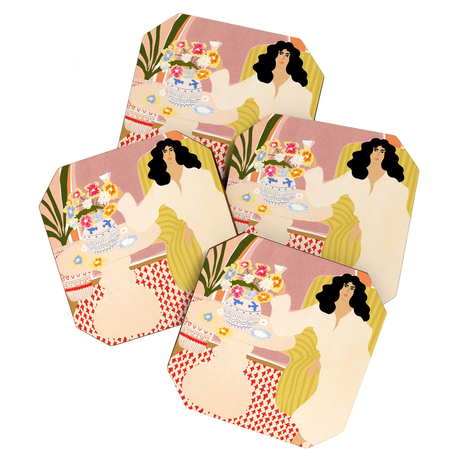 Vase of Flowers Coaster Gallery Image 1