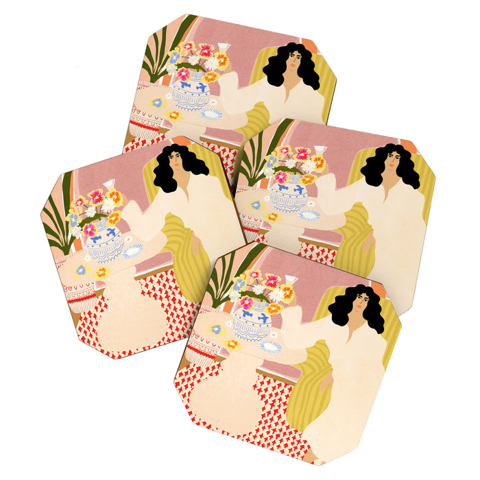 Vase of Flowers Coaster Gallery Image 1