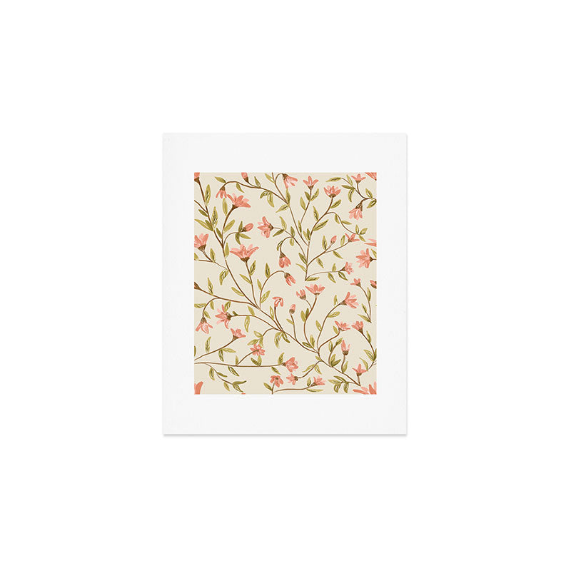 Vintage Floral Pattern Art Print Gallery Image 1
