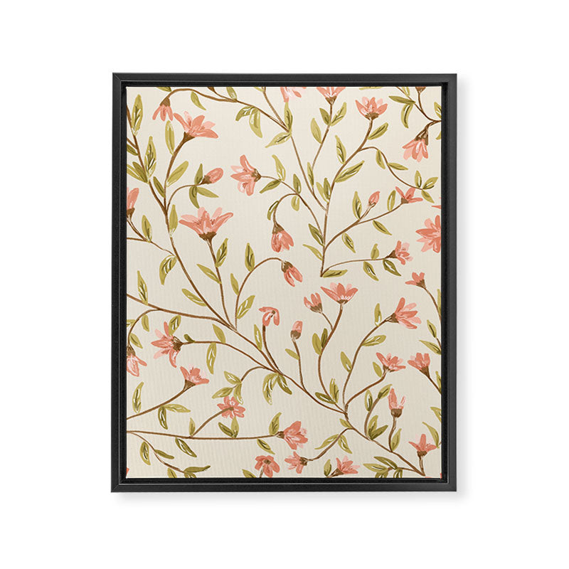 Vintage Floral Pattern Framed Canvas Print Gallery Image 6