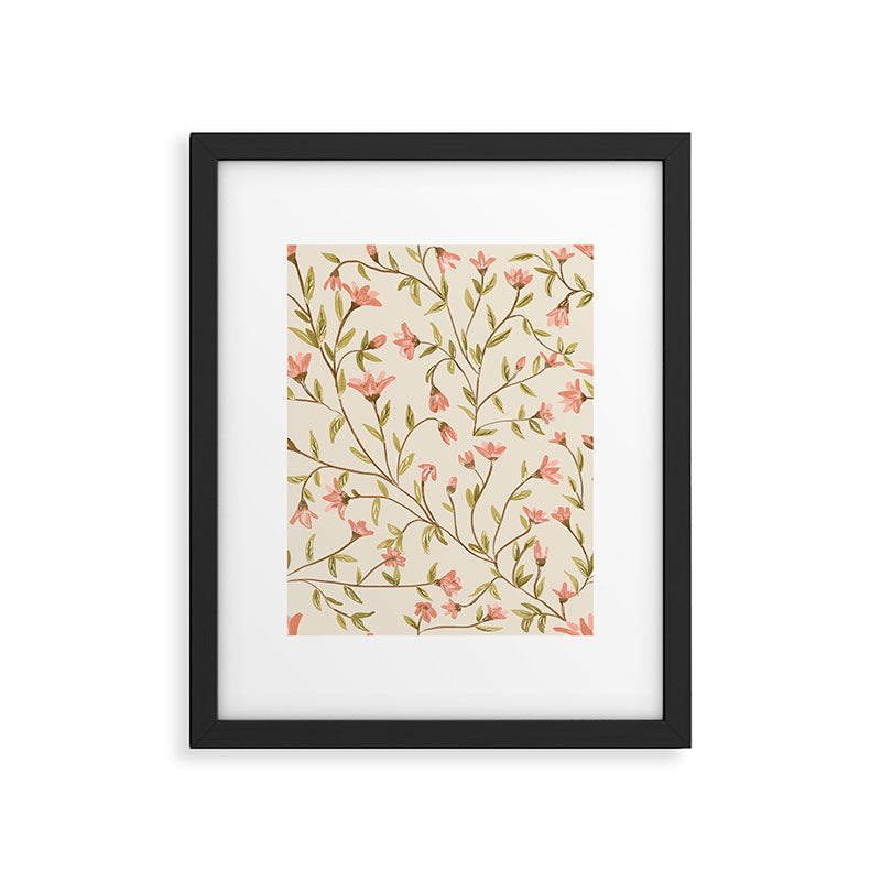 Vintage Floral Pattern Framed Art Print Gallery Image 5