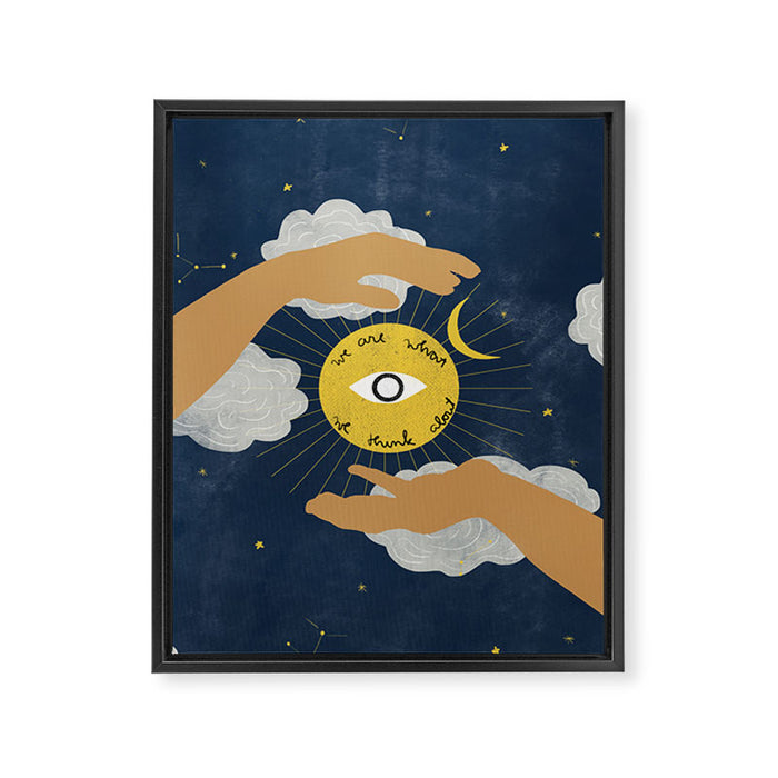 We Are What We Think About Framed Canvas Print Gallery Image 1