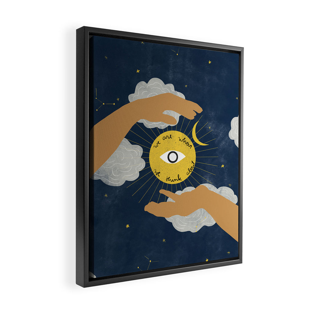 We Are What We Think About Framed Canvas Print Gallery Image 2