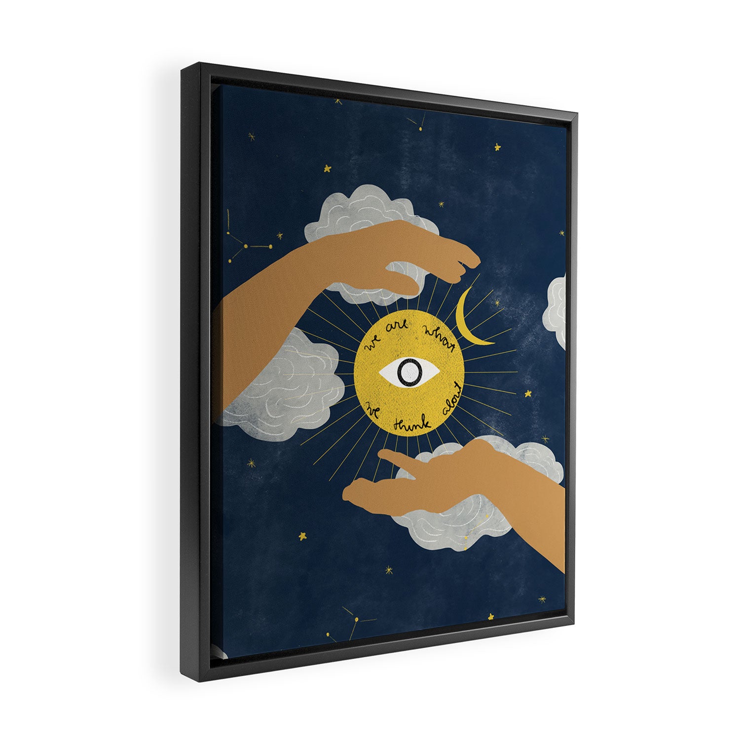 We Are What We Think About Framed Canvas Print Gallery Image 2
