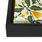Yellow Bright Flower Pattern Framed Canvas Print Gallery Image 3