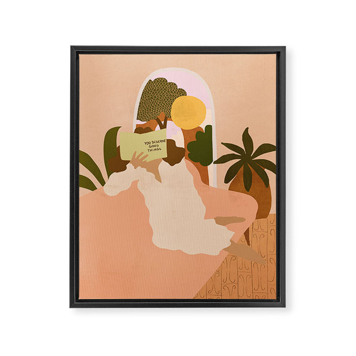 You Deserve Good Things Framed Canvas Print Gallery Image 1