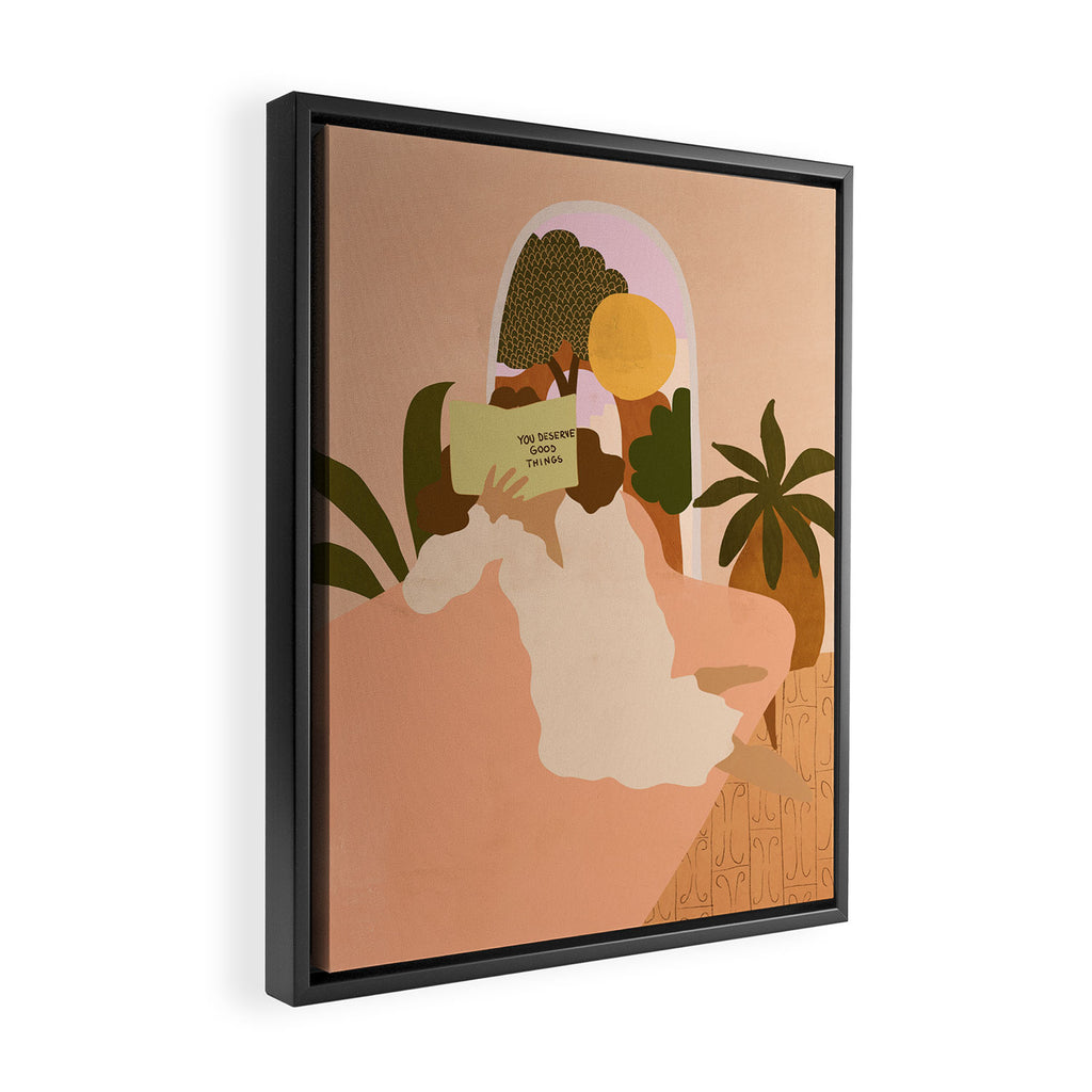 You Deserve Good Things Framed Canvas Print Gallery Image 2