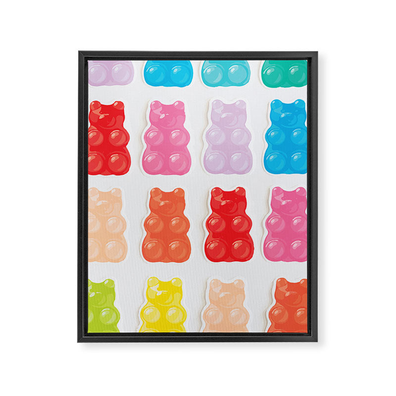Gummy Bears Framed Canvas Print
