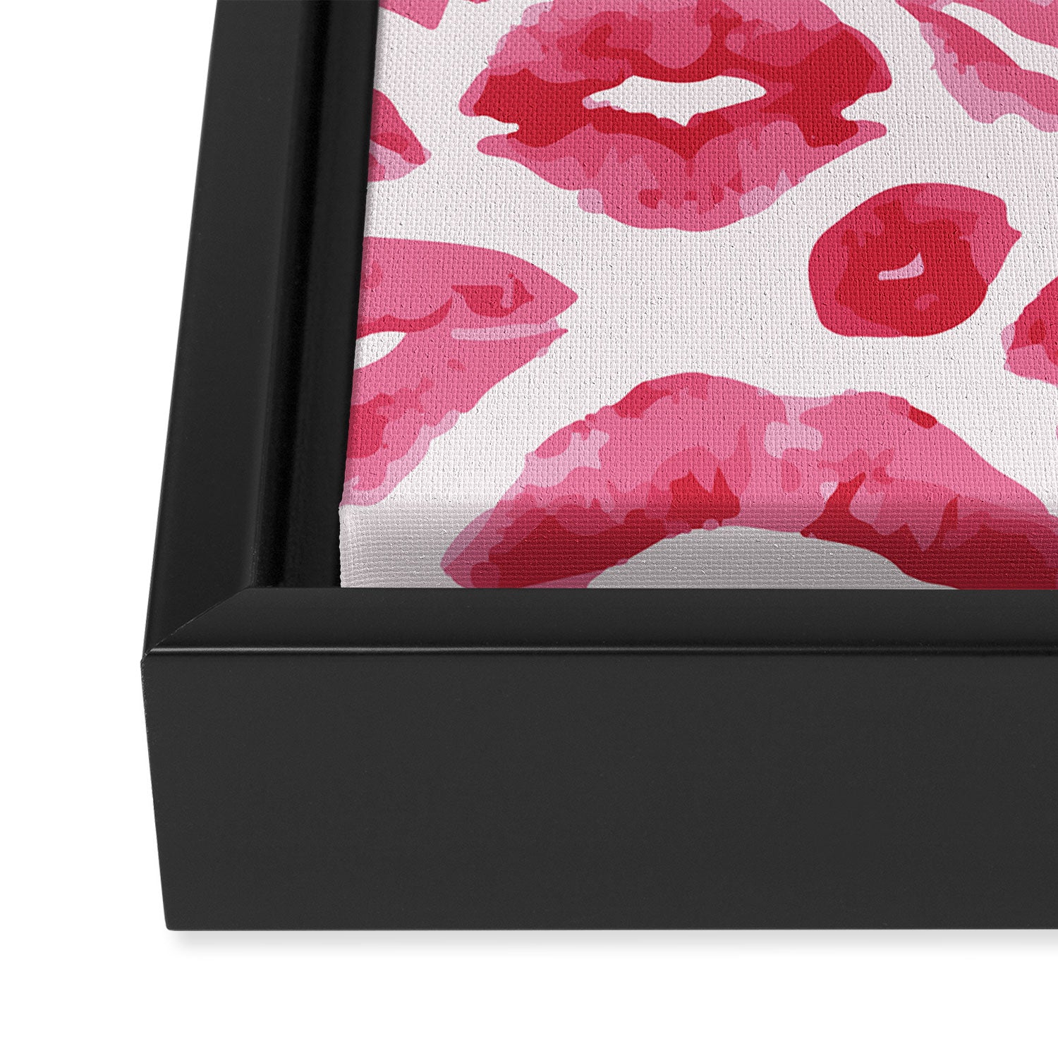 Lipstick Kisses Framed Canvas Print Gallery Image 3