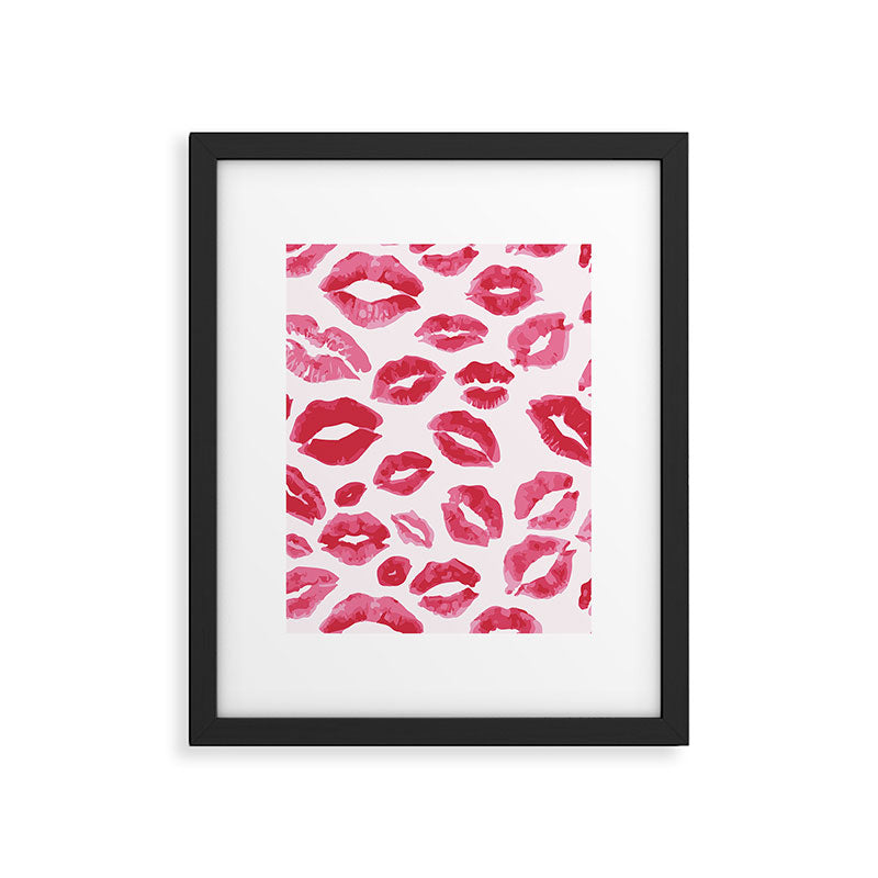 Lipstick Kisses Framed Art Print Gallery Image 6