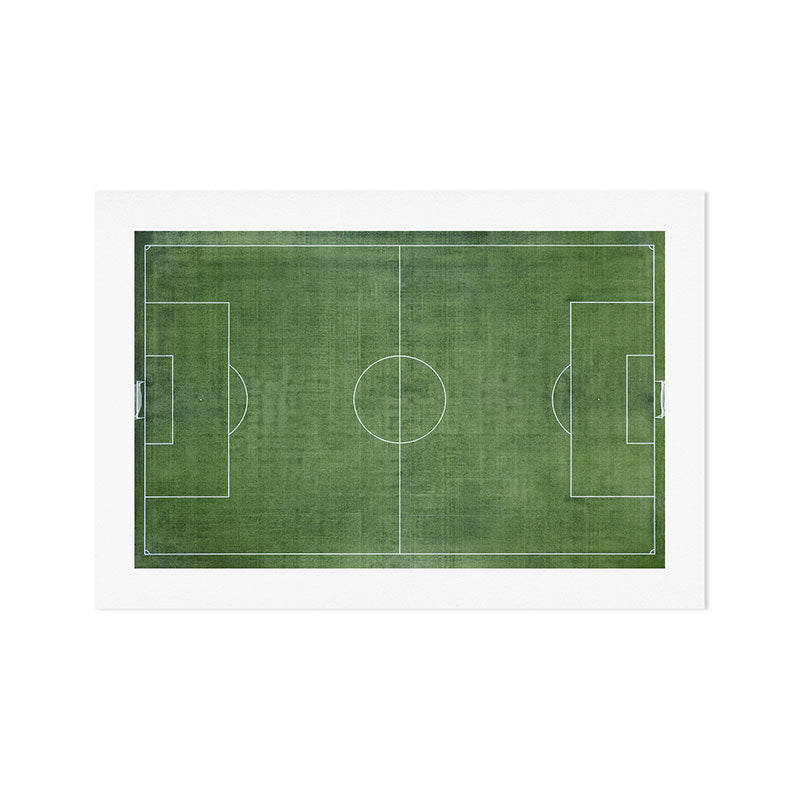 Soccer Field, Football Field, Green Grass Football Field Background Art Print Gallery Image 1