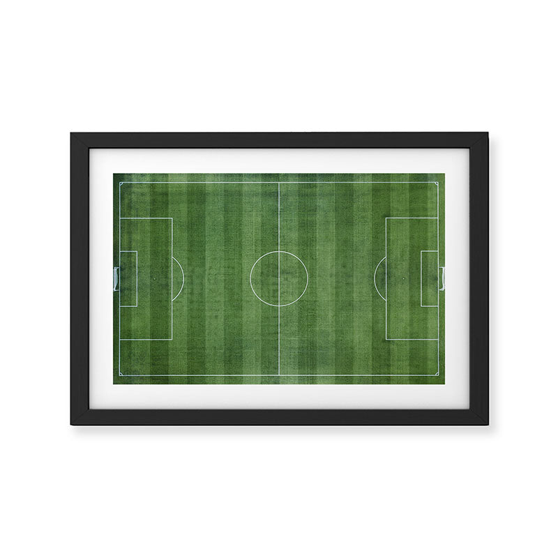 Soccer Field, Football Field, Green Grass Football Field Background Framed Art Print Gallery Image 2