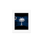 South Carolina state flag brush stroke, South Carolina flag background Art Print Gallery Image 1
