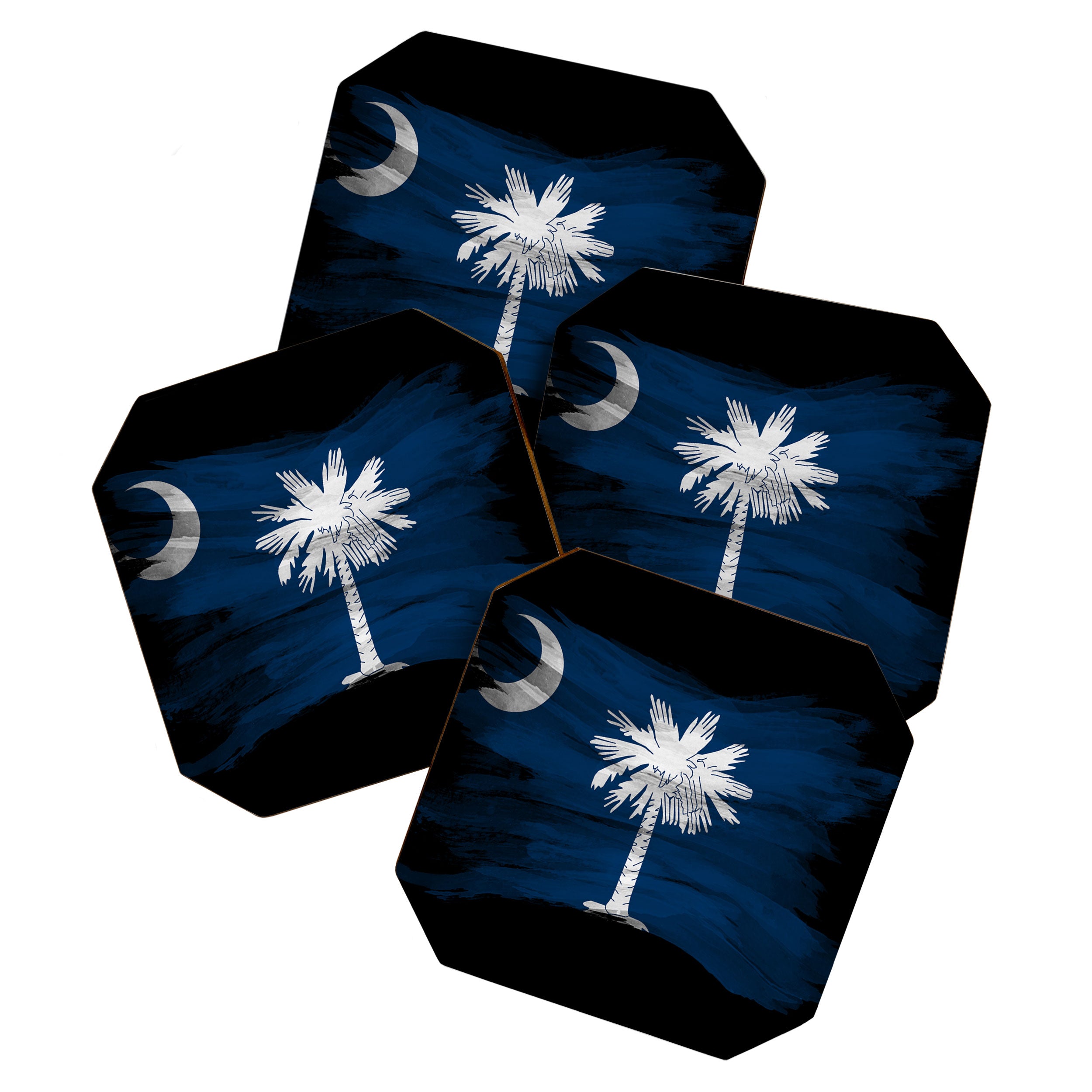 South Carolina state flag brush stroke, South Carolina flag background Coaster Gallery Image 1
