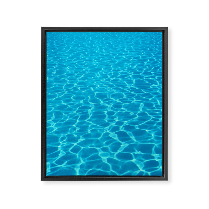 Swimming pool water sun reflection. Ripple Water. Framed Canvas Print Gallery Image 6