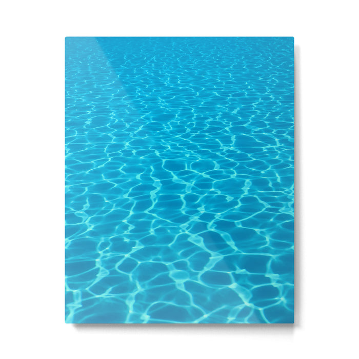 Swimming pool water sun reflection. Ripple Water. Metal Print Gallery Image 1